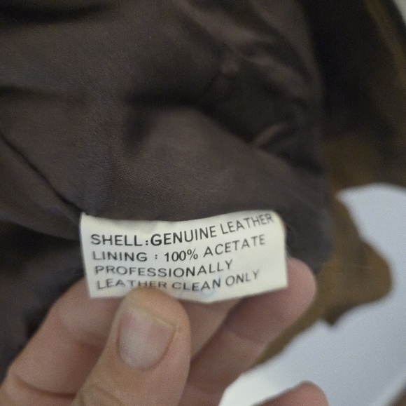 Vintage Bugle Boy Leather Bomber Jacket Mens Large Brown Naturally Distressed - Picture 4 of 9